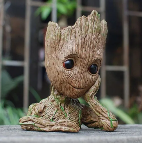 Flowerpot Baby Guardians of The Galaxy Avengers Action Figure Model Toy Flowerpot Baby Tree Man Macetero Pen Planter Flower Pot