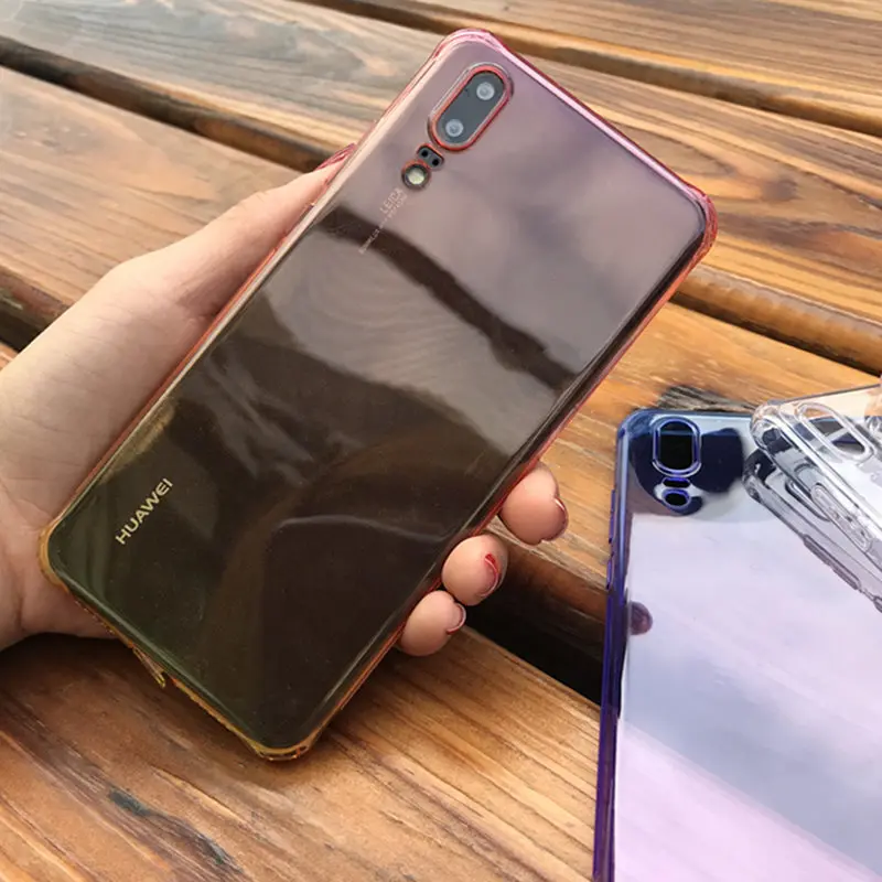 Градиентный телефонный чехол для Huawei P8 9 10 20 lite 2017 Nova 3e 2i P-smart Honor 6X 6A pro 8 7X 7C Mate9 вид V10