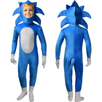 

Kids movie Sonic the Hedgehog jumpsuit cosplay animal Hedgehog costume Halloween costume X'mas gift comic-con video game suit