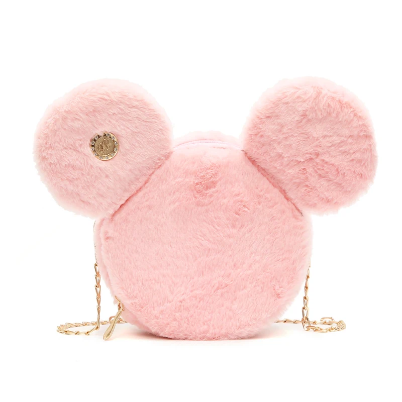

Plush Cartoon Mickey Bag 2018 Fashion New Handbag High quality Shiny Mini Cute Large Ear Round Bag Shoulder Messenger Bags