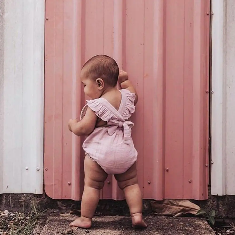 Baby Girls Clothes Newborn Infant Baby Girls Color Solid Ruffles Backcross New Arrival Romper Bodysuit Outfits vetement fille Baby Girls Clothes Newborn Infant Baby Girls Color Solid Ruffles Backcross New Arrival Romper Bodysuit Outfits vetement fille