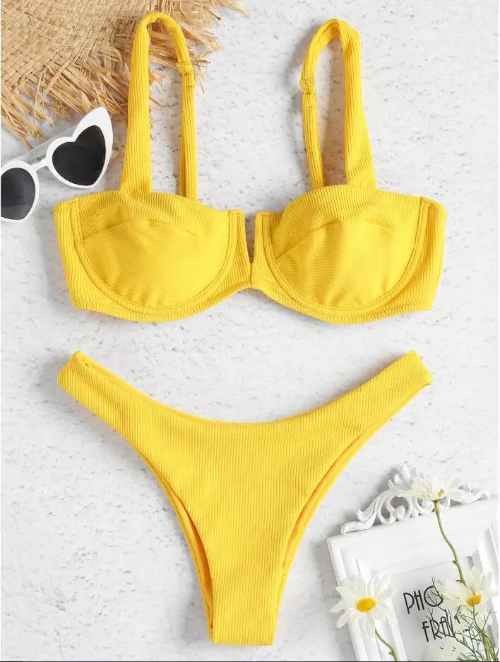 Бикини с треугольными чашечками пуш-ап maillots de bain femmes maillot сексуальное бикини