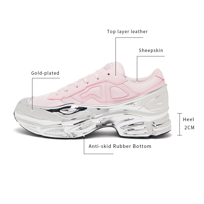 Металлическая подошва Материал новая модель, модная женская обувь Disruptor 2 кроссовки амортизацию рост; на платформе; дышащие летние спортивная обувь для прогулок