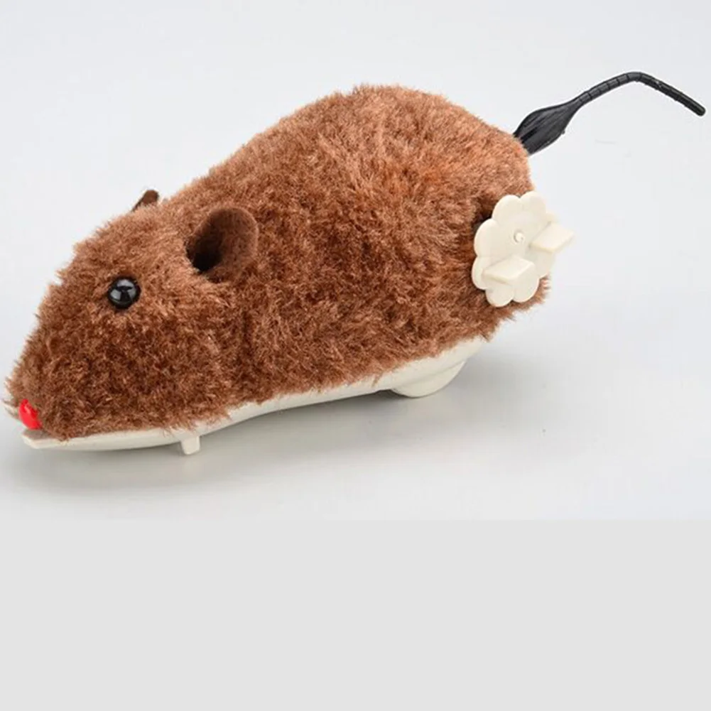 

Cute Cartoon Animal Mouse Wind Up Toy Running Rat Fashion Toy Newborn Spring Toy Random Color Children Simulation Plush Animals