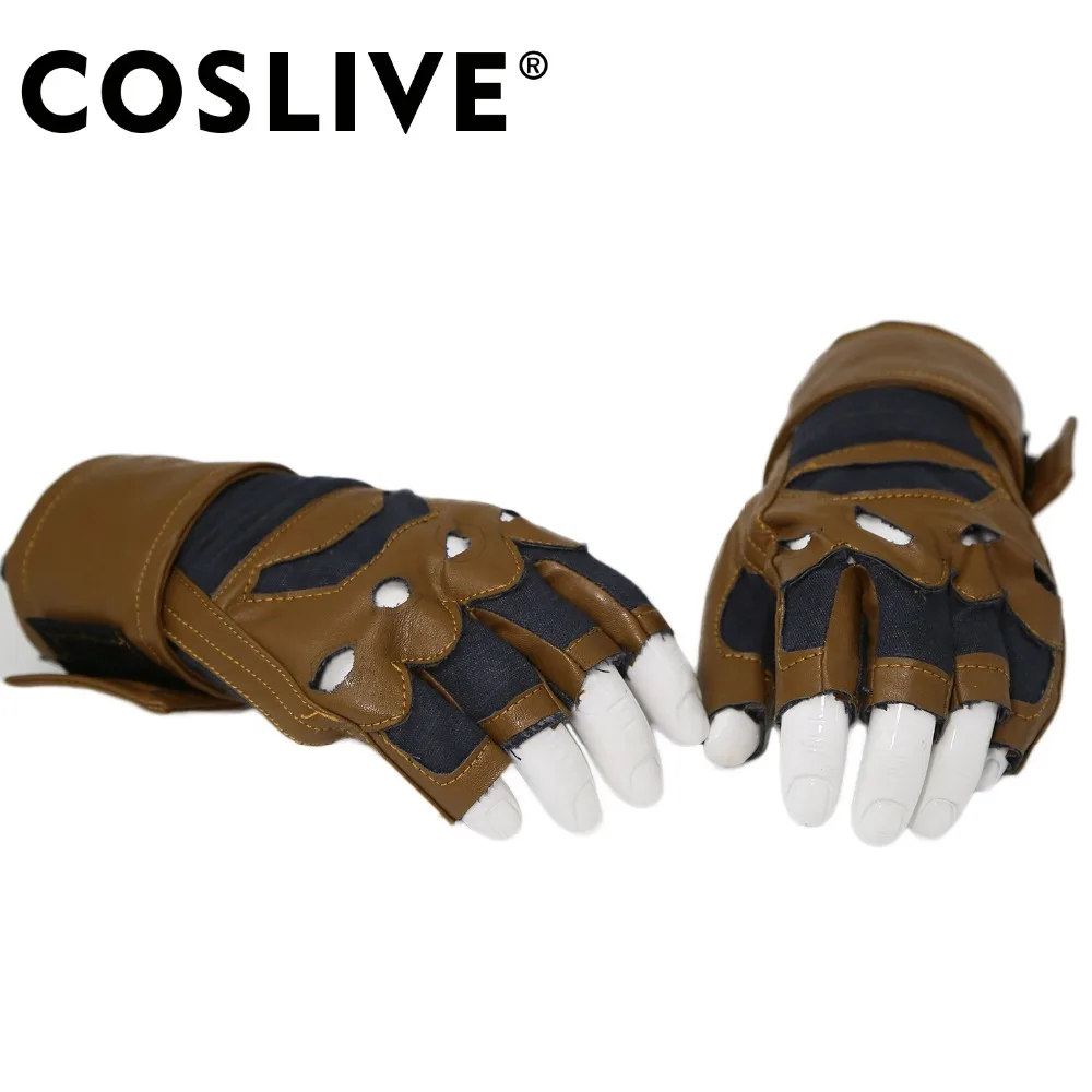 

Coslive Halloween Movie Cosplay New Captain America Brown Fingerless Gloves Captain America Cosplay Props