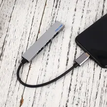 4 Порты и разъёмы usb-хаб адаптер для MacBook Pro Тетрадь портативных ПК USB флэш-накопители USB 3,1 концентратор ультра-тонкий Алюминий