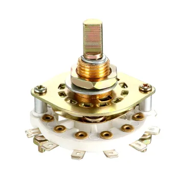 

UXCELL 8/10/12Pin 1/2 Pole Switch 4/5/7/11 Position Select table Single Deck Band Selector Rotary Switch for Radio TV Industrial