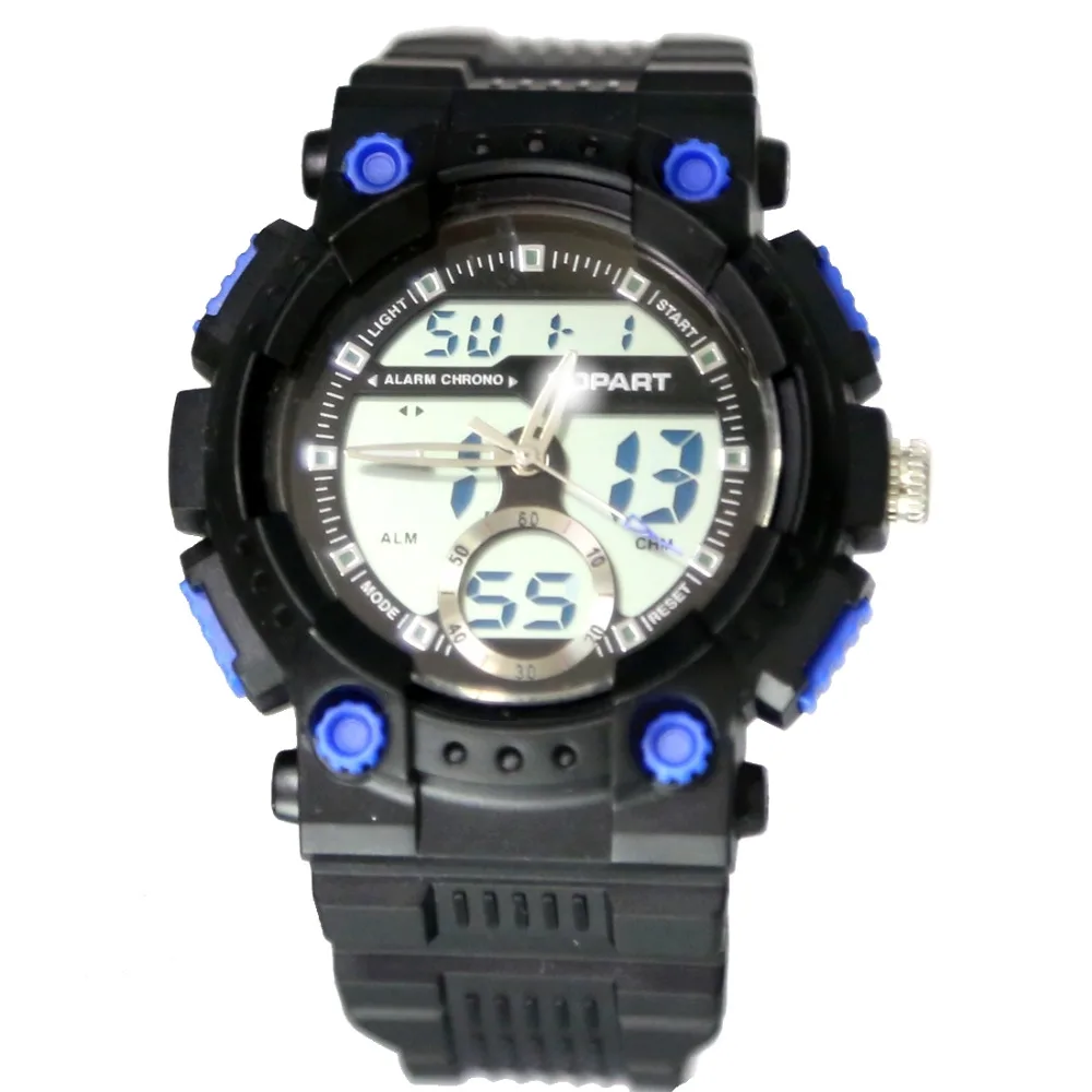 analog watch with backlight