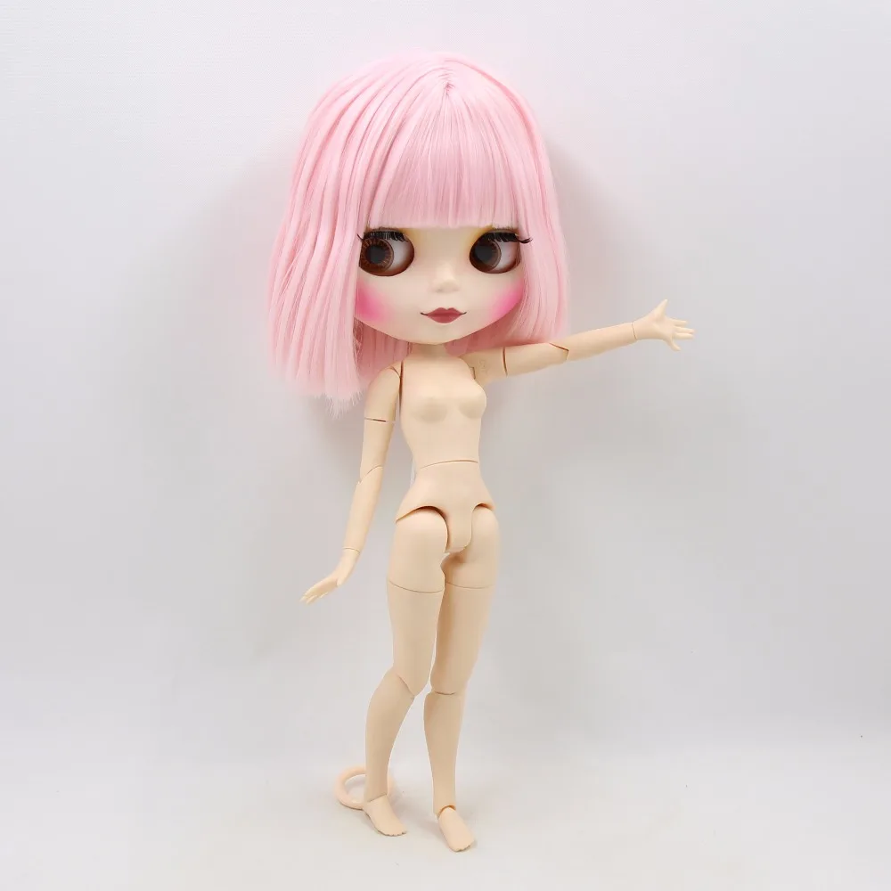 Neo Blythe Doll with Pink Hair, White Skin, Matte Cute Face & Custom Jointed Body 8