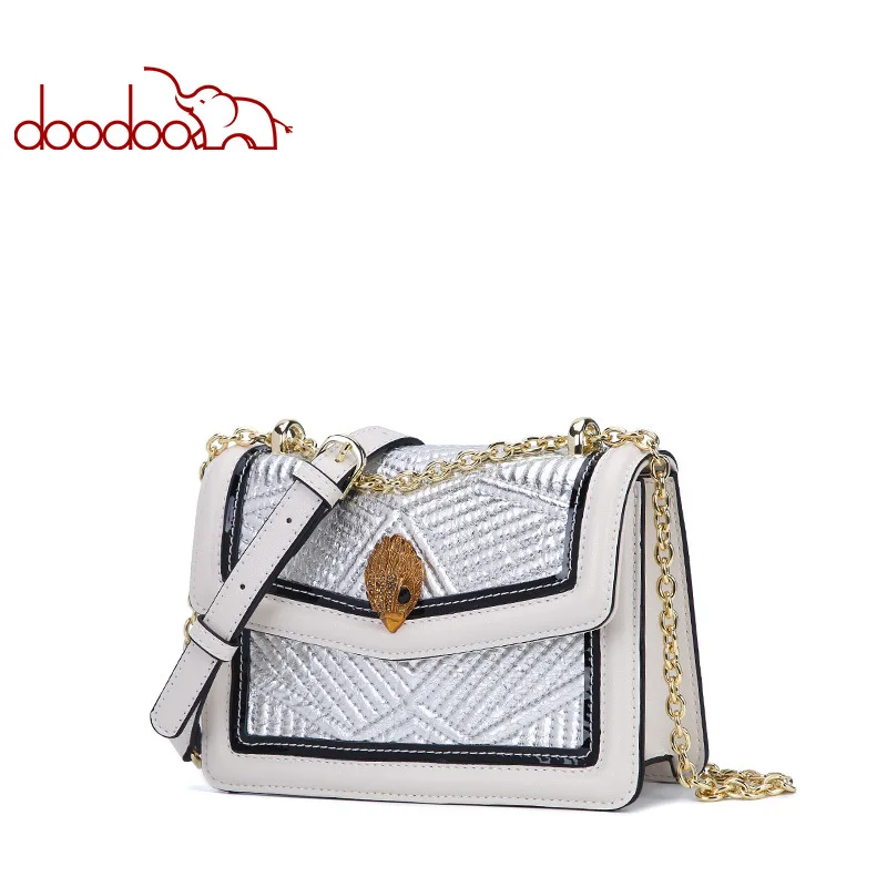 

Doodoo Women Shoulder Bag Fashion Eagle Head Decoration Chain Ladies Luxury Messenger Bags High Quality Crossbody Bag for Womens