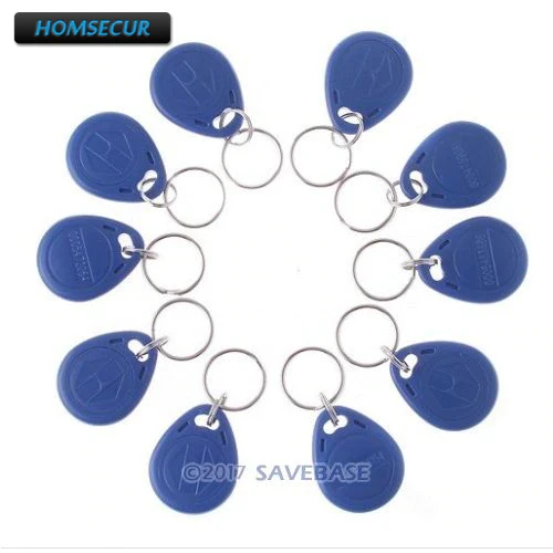 

HOMSECUR 50pcs Blue125Khz RFID Card Keyfobs For Access Control And Other RFID Reader Use
