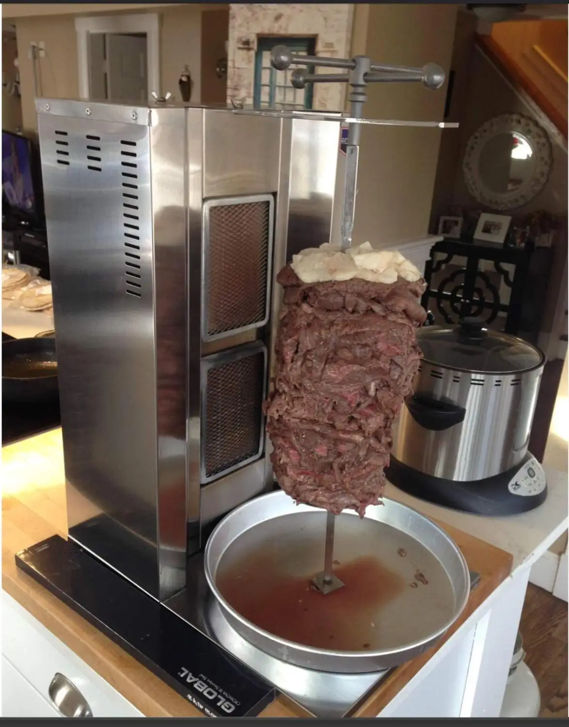 

REAL INDUSTRIAL COMMERCIAL TURKISH DONER KEBAB 2 Burner Gas Vertical Broiler Shawarma Gyro BBQ Tacos Al Pastor Grill Machine