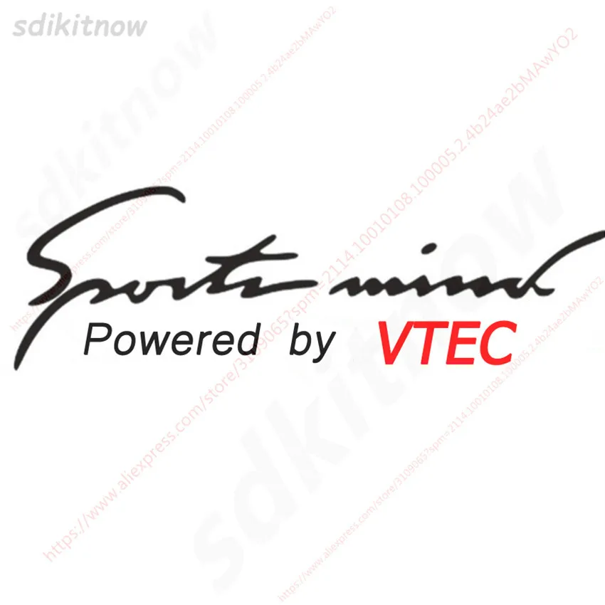 Стикер VTEC с питанием от 28x10 см Спортивная наклейка на окна кузова автомобиля для