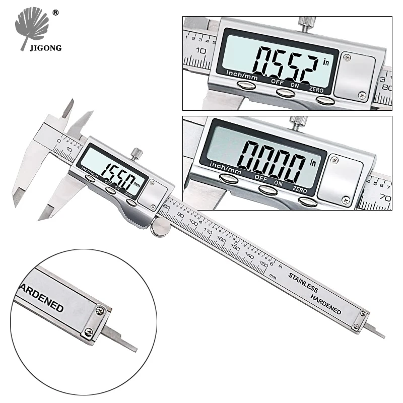 JIGONG 0 150 мм/6 "металлический корпус цифровой штангенциркуль микрометр|vernier caliper gauge micrometer|caliper gauge micrometergauge micrometer | АлиЭкспресс