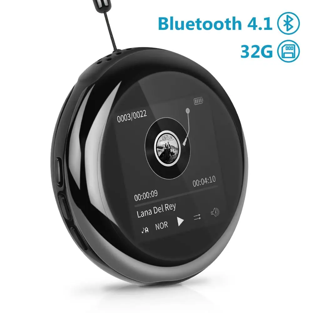 

Leelbox MP3 Player with bluetooth 4.1 and 1.5 Screen touch keys hifi fm radio mini sport MP 3 music player portable metal walkma