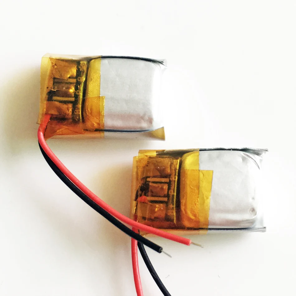 

2 pcs 3.7v 50mAh Lithium li-Polymer LiPo Rechargeable Battery For DIY Mp3 headphone bluetooth Recorder headset 501015