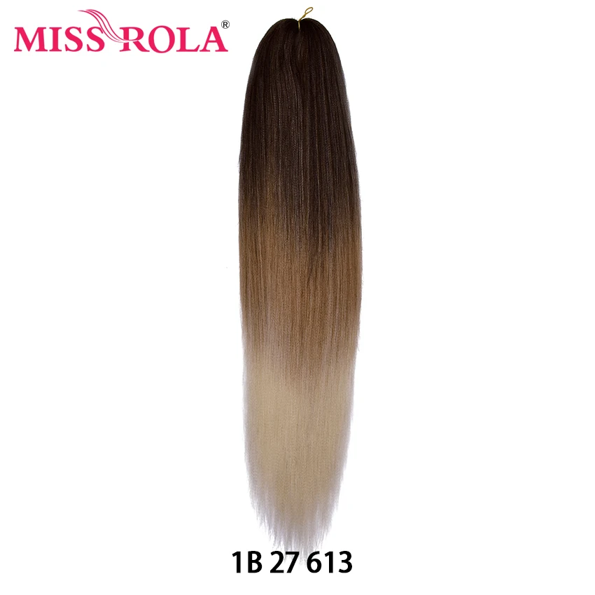 Miss Rola 24 Inches100 g Yaki прямые синтетические волосы для наращивания предварительно растянутые вязанные крючком огромные косы канекалон плетение волос - Цвет: #27