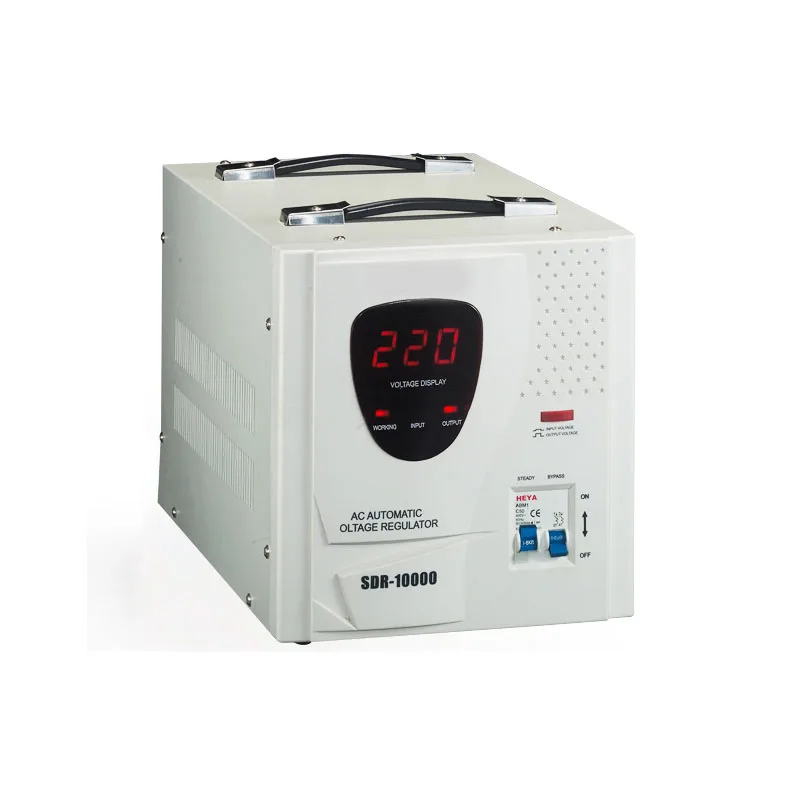 

10KVA LED Relay Type Full Automatic AC Voltage Regulator Digital AC Voltage Stabilizer SDR-10000