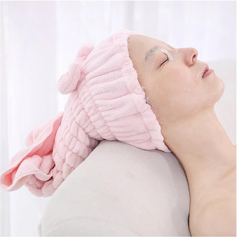 Towel dry hair dry hair cap thickened absorbent adult fast dry hair towel rub hair shampoo bath