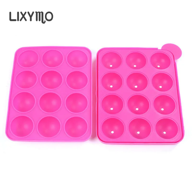 LIXYMO 12 Ячеек новый sillicone торт поп формы 1 набор (Топ и низ формы) DIY Форма для