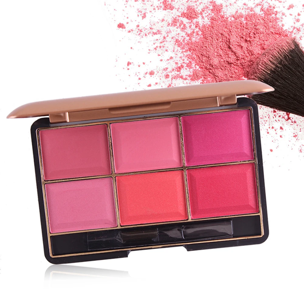 6 Colors Women Cheek Blusher Blush Powder Palette Makeup Cosmetic with
