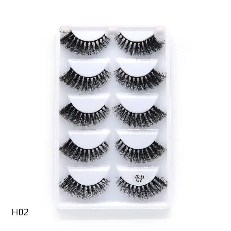 

1box Mink Fake eyelashes 3D Natural False Eyelashes Mink Lashes Soft Eyelash Extension Makeup Kit Cilios