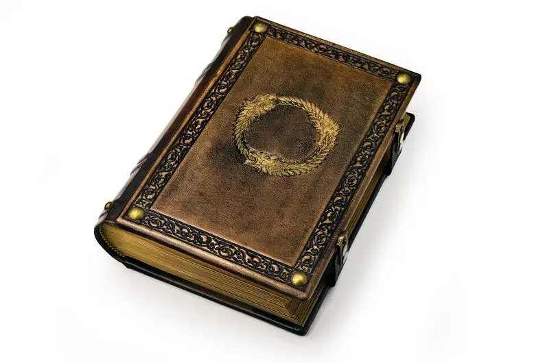 8 &quotx 10&quot большой кожаный журнал в средневековом стиле Gamer handbook Elder journal Wizard sketchbook