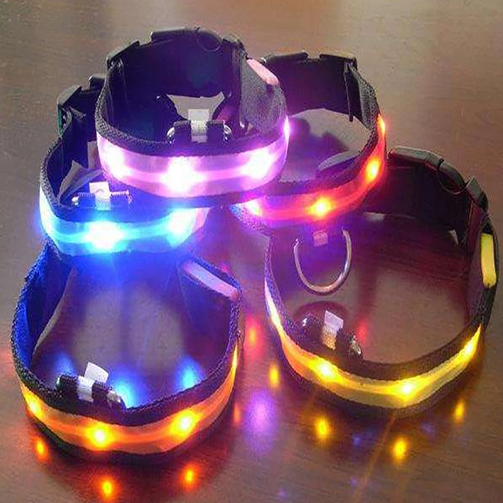 

LED Light Leash Harness Pet Dog Chest Straps Luminous Adjustable Harness Leashes Safety Light Nylon Tag Pet Safety Light Harness