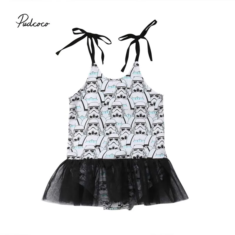 

Pudcoco 2018 Infant Baby Girl Romper Star Wars Straps Tulle Sleeveless Tutu Dress Sunsuit Jumpsuit Clothes Outfits