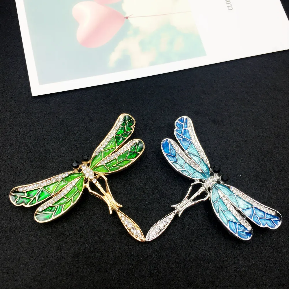 Модные милые животные Dragonfly Броши для Для женщин Винтаж эмаль насекомых Брошь