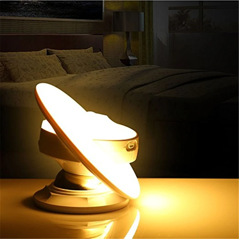 

UFO Changeable Motion Sensor 360 Degree Rotating Kids room Battery Night Light USB Rechargeable Cabinet Wall Lamp with 3 modes