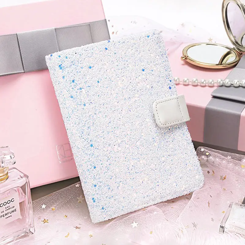 Yiwi A6 Creative Blue Sequins Daily Planner Organizer Agenda Schedule Notebook Dairy Bullet Journal Book Cover For Hobonichi 2018 yiwi dokibook lovedoki sequin planner organizer agenda schedule notebook dairy journal book cover for hobonichi