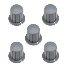 UXCELL 5Pcs 6mm Insert Shaft 16x16.5mm Or 32.5x20.5mm Plastic Potentiometer Rotary Knob Pots Grey Connect Rotary Potentiometer conductive plastic potentiometer bi 6187 110a r1k axis 6mm