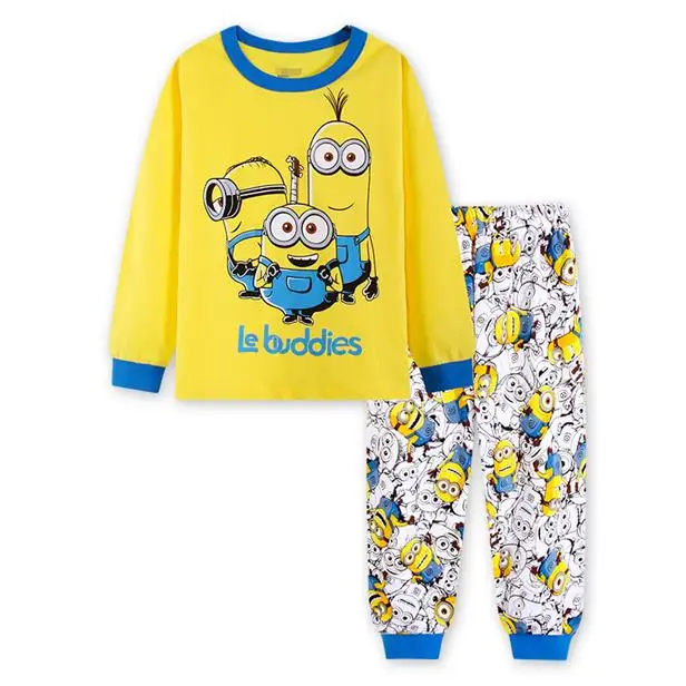 Комплекты для сна; Детские комплекты одежды с героями мультфильмов; одежда для сна для маленьких мальчиков и девочек; хлопковая детская одежда для сна с длинными рукавами; пижамы; P137 - Color: color at picture