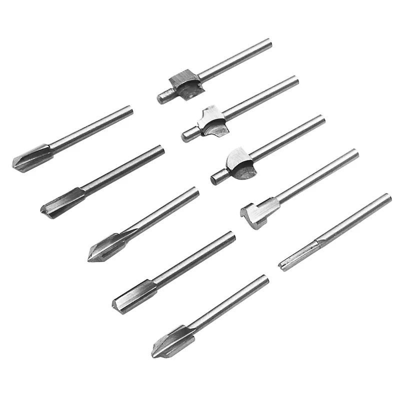 10PCS 3mm Mini Shank HSS Burr Router Bits Files Fits Rotary Tool Set New LA 10PCS 3mm Mini Shank HSS Burr Router Bits Files Fits Rotary Tool Set New LA