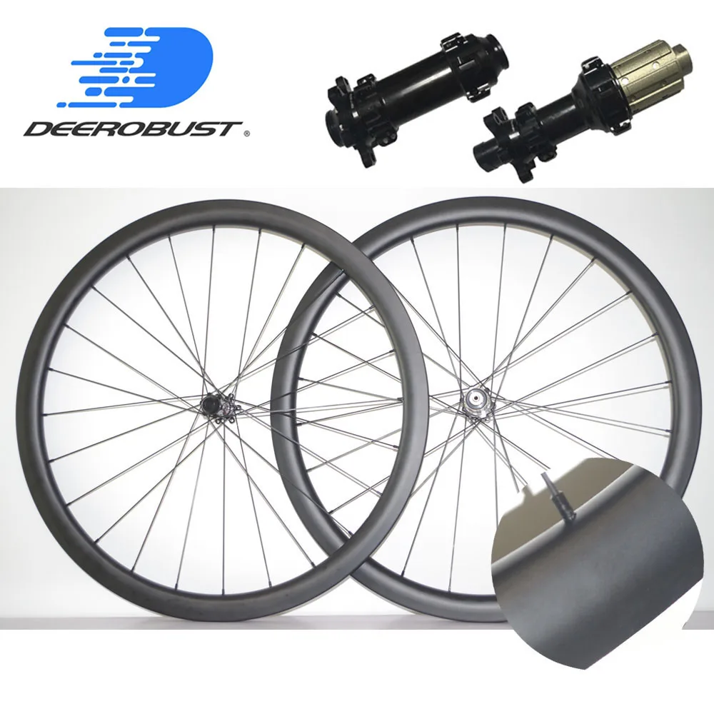 

1143g Lightest 700C 38mm x 25mm U-Shaped Tubular Road Disc Brake Bike Wheel set Cyclocross CX Bicycle Carbon Wheels 24H 28H XDR