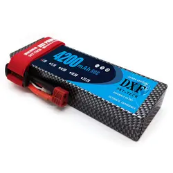 DXF POWER 4200mAh Lipo 2S 7,4 V 60C 120C жесткий чехол литий-полимерная батарея для RC автомобиля Лодка Дрон робот FPV грузовик