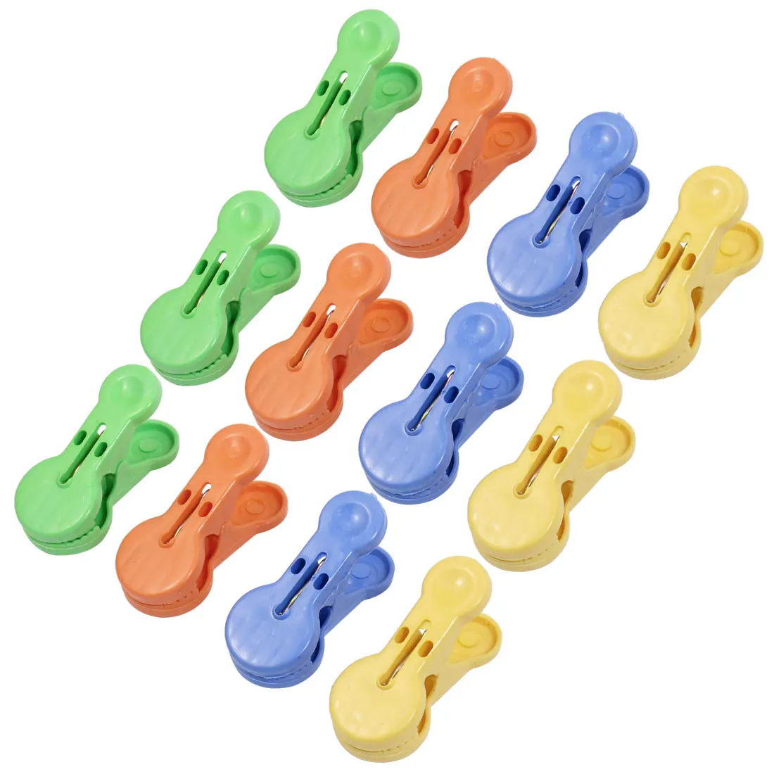 UXCELL 12 Pcs Assorted Color Metal Plastic Household Hanging Clothes