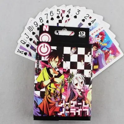 Распродажа! 54 шт. крутые аниме покерные игровые карты, игра в японском Гуль, OW Hatsune Miku, без игры, без жизни, косплей, реквизит, палубные карты для покера, подарок - Color: No Game No Life
