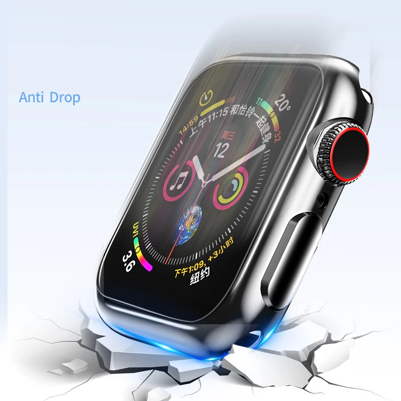 Стильный Мягкий защитный чехол HOCO для iwatch serise 4 Apple Watch цветной 40 мм 44 идеальный