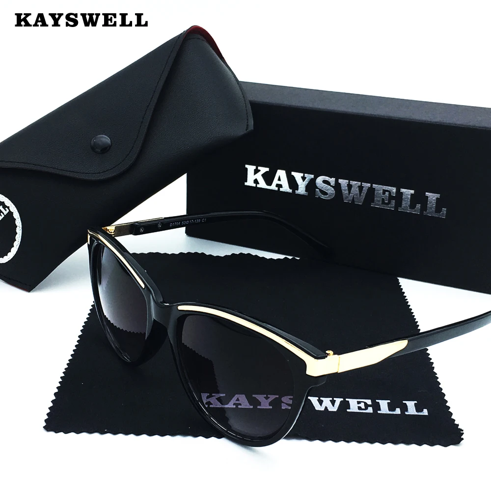 

KAYSWELL Brand Design Sunglasses Women Retro Metal Frame Outdoor UV400 Oval Glasses D1704