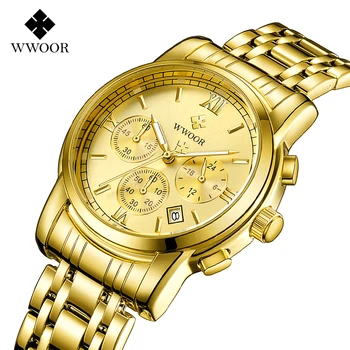 

2018 New Luxury Brand Waterproof Multi-function Clock Fashion Full Stainless Steel Men's Casual Watch Business Male Wristwatch