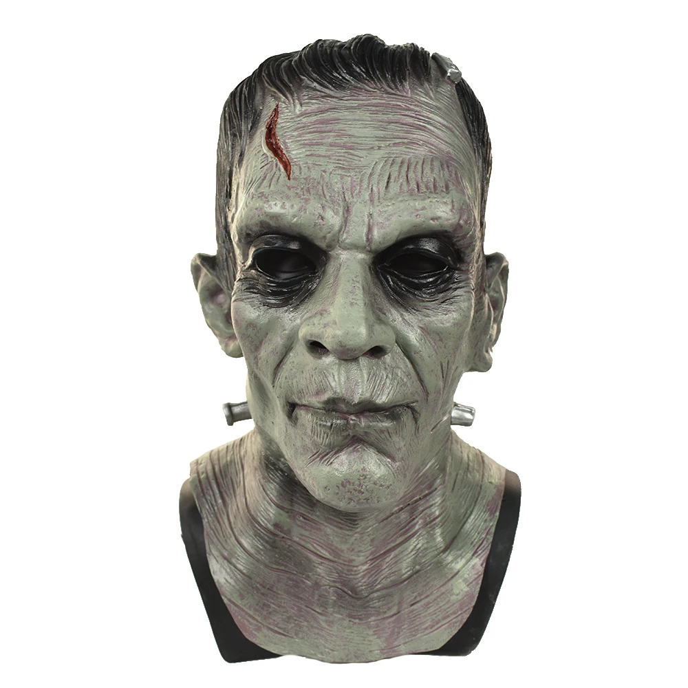 MASCARELLO Frankenstein Mask Latex Scary Zombie Head Movie Horror Props Party Costume | Дом и сад