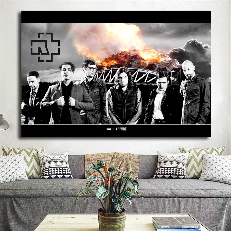 

Their Six Man Lineup Rammsteines Richard Zven Kruspe Poster Painting On Canvas Bedroom Wall Art Decoration Pictures Home Decor