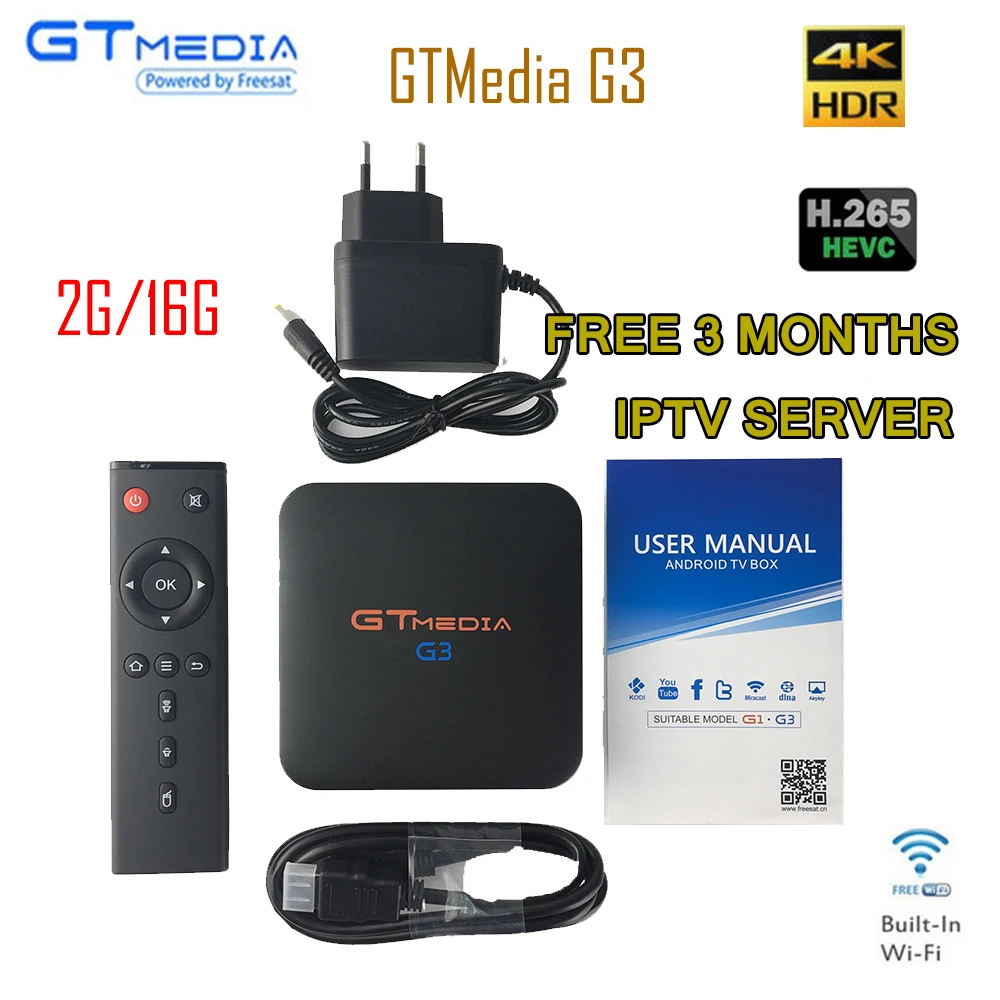 

GTMEDIA G3 Alpha TV BOX Android 7.1 4GB RAM 16GB ROM Set Top Box 2.4G/5G Wifi 4K H.265 BT4.0 smart Media Player pro PK X96 M3U