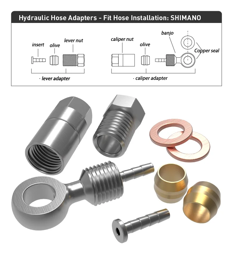 Ezmtb bh59 bh90 вставка и оливковый шланг адаптер для shimano hydraluic дисковый тормоз