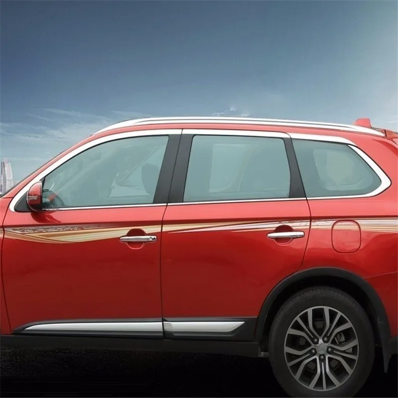 

Window exterior durable modified auto mouldings covers bright sequins car styling parts modification 16 FOR Mitsubishi Outlander