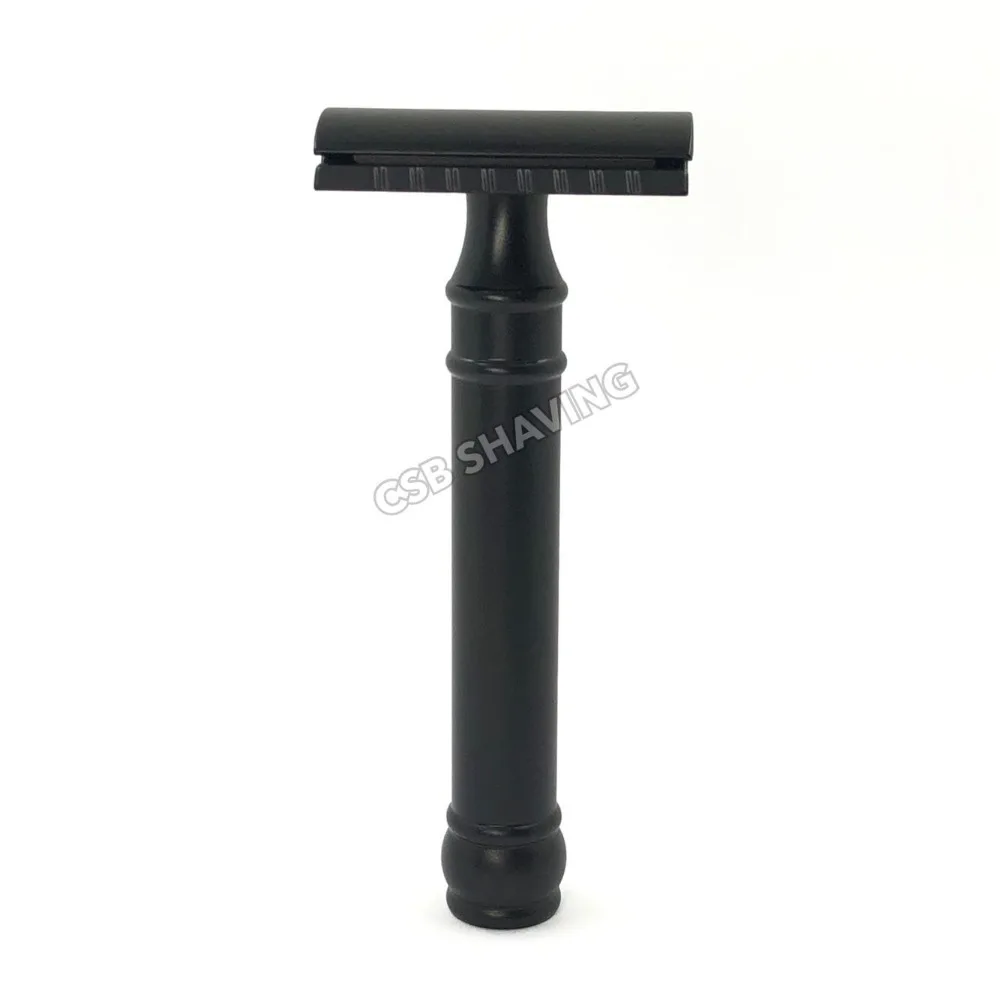 

CSB 20 Pieces Blades Double Edge Safety Razor Smart Matte Black Metal Handle