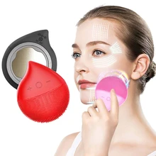 Легкая терапия электрическая щетка для чистки лица, перезаряжаемая силиконовая кисть для очистки дица кожи, инструмент для красоты, стимулирующий питание