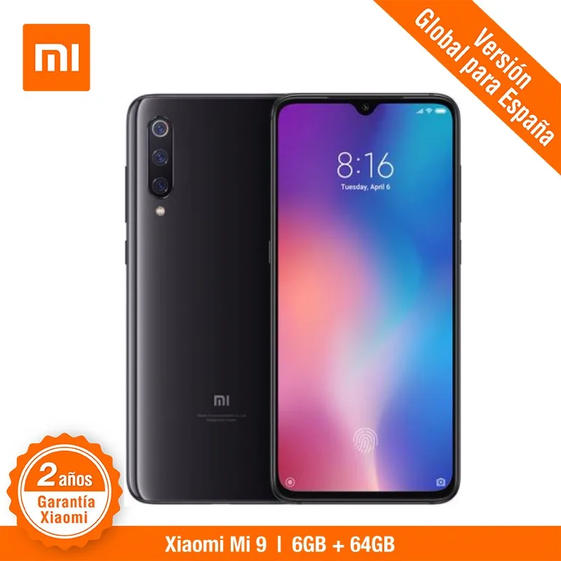 

Global Version for Spain] Xiaomi Mi 9 (Memoria interna de 64GB, RAM de 6GB, Triple camara de 48 MP)